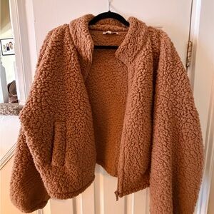 Express Warm Brown Teddy Jacket